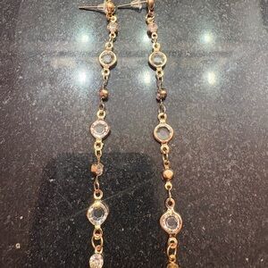 Chic Gold and Silver Chain Earrings